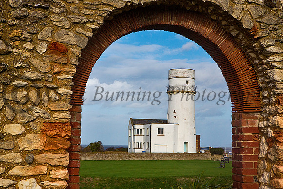 Old Hunstanton Lighthouse through the arch