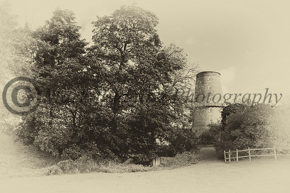 Little Cressingham Water mill in Sepia